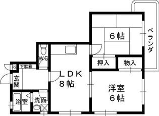 ウエステル甲子園【3階】の間取り