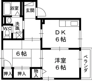 クリアースカイエイトB棟【1階】の間取り