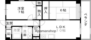 フローレンス夙川【3階】の間取り