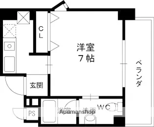 ロイヤルメゾン宝塚【8階】の間取り