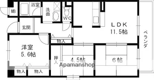 兵庫県西宮市大森町【マンション】の間取り