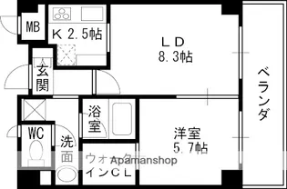 アウローラ武庫之荘【6階】の間取り