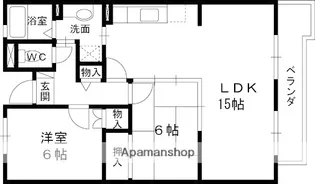 シャーメゾン燦燦東館【2階】の間取り