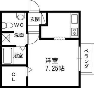 リバブル南町【101号室】の間取り