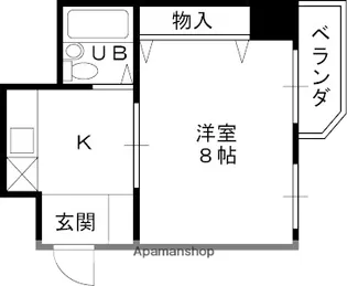 ロングライフⅢ【208号室】の間取り