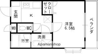 クレール・トキワ【1階】の間取り