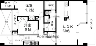 名次町ロジュマン【2階】の間取り