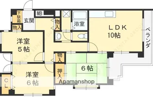ツインアルカディア【203号室】の間取り