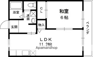 ハイツセルリアン【1階】の間取り