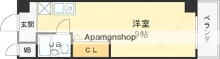 マブランシェット弦月【6階】の間取り