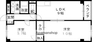 リアライズ新甲陽Ⅱ【1階】の間取り