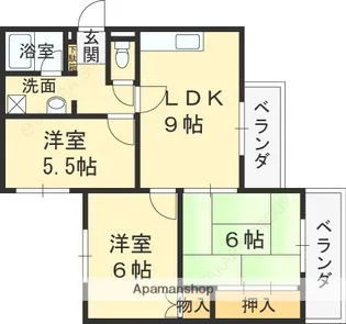 リアライズ新甲陽Ⅱ【1階】の間取り
