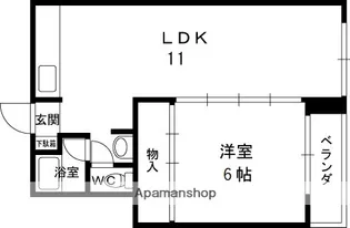 兵庫県西宮市上甲子園4丁目【マンション】の間取り