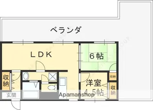 ギャレ近大前【3階】の間取り