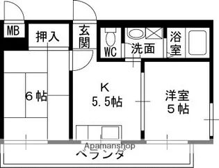 トリヴァンベール門前【301号室】の間取り