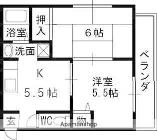 トリヴァンベール門前【103号室】の間取り