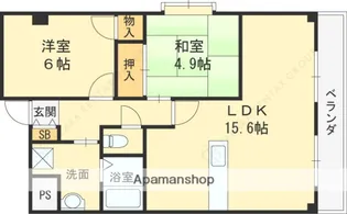 アーデンハウス菊谷【203号室】の間取り