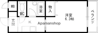 ハイツ北口【207号室】の間取り