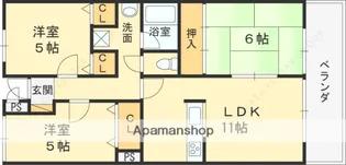 レキオ荒木【3階】の間取り