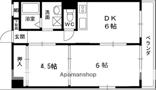 ロイヤルメゾン門戸Ⅵ【3階】の間取り