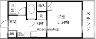 兵庫県西宮市戸田町【マンション】の間取り