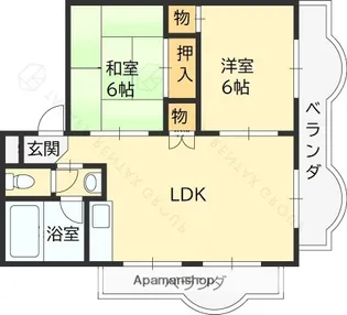 甲子園ローズハイツ【4階】の間取り