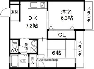 セジュールJUN【2階】の間取り