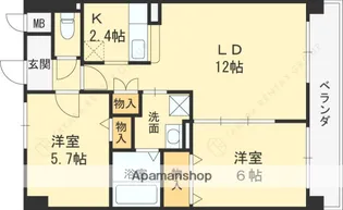 ヴィラ・セリゼーハイツ【2階】の間取り