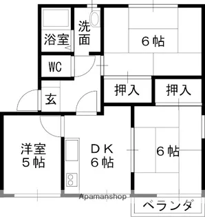 株元マンション2号棟【1階】の間取り