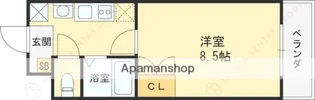 パルティール甲東園【2階】の間取り