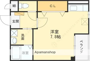 プレ上甲子園【103号室】の間取り