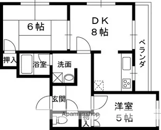 モンテ老松【203号室】の間取り