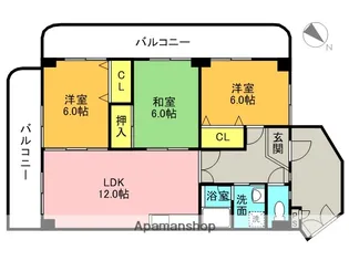 甲東ベリーズ【1階】の間取り