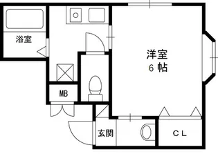 兵庫県西宮市西福町【アパート】の間取り