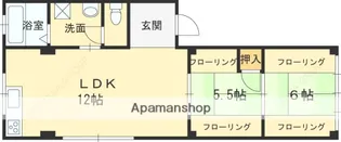 マンションアラスカ【1階】の間取り
