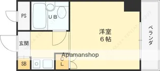 アネックス高座【1K号室】の間取り