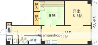 イソダマンション【2階】の間取り