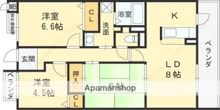 フォルテ夙川【3階】の間取り