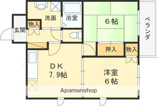 サングレイス【302号室】の間取り