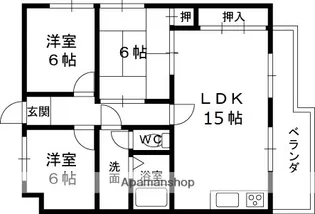 サンヒルズ杉本【2階】の間取り