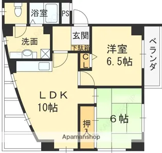 Reve甲東園II【3階】の間取り