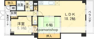 パラツィーナセシリア第2甲陽園【614号室】の間取り