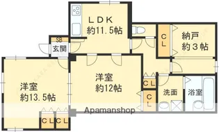 ホルム夙川【1階】の間取り