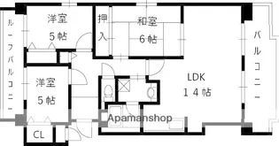 ジュエルコート甲子園口【2階】の間取り