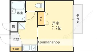ドム北口【103号室】の間取り