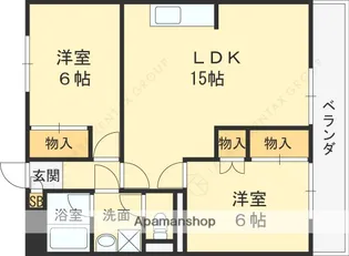 ヴィラ丸橋【2階】の間取り