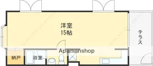 パラドス甲東園【101号室】の間取り