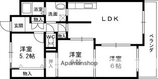 福々邸弐番館【1階】の間取り