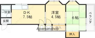 第二長楽荘【102号室】の間取り