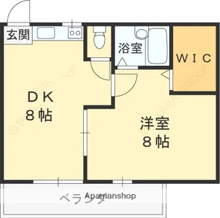 シャンテー招提【5階】の間取り